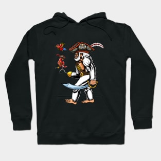 Red Cardinal bird and yeti pirate,cute pirates Hoodie